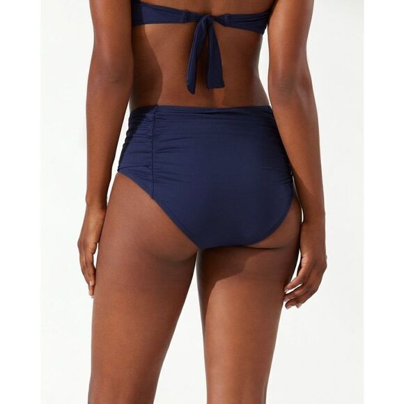 New. Tommy Bahama navy high waisted bikini bottom. Small. - Picture 6 of 11